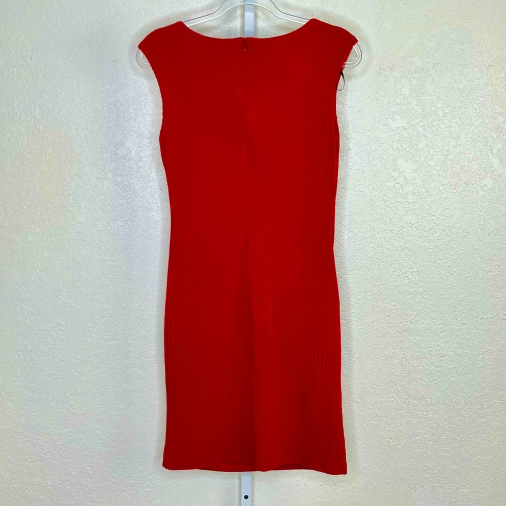 Frank Lyman‎ Design Cherry Knit Gathered Waist Midi Tank Dress Shapely Small - Picture 9 of 14